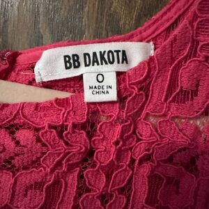 BB Dakota Fuchsia Lace Blouse